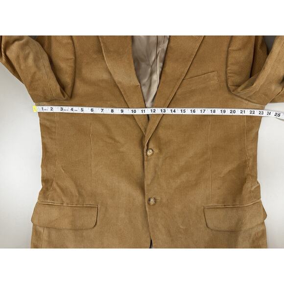 Lands End Mens 42R Classic Corduroy Blazer 100% Cotton 2 Button Jacket Camel Tan - Picture 6 of 16